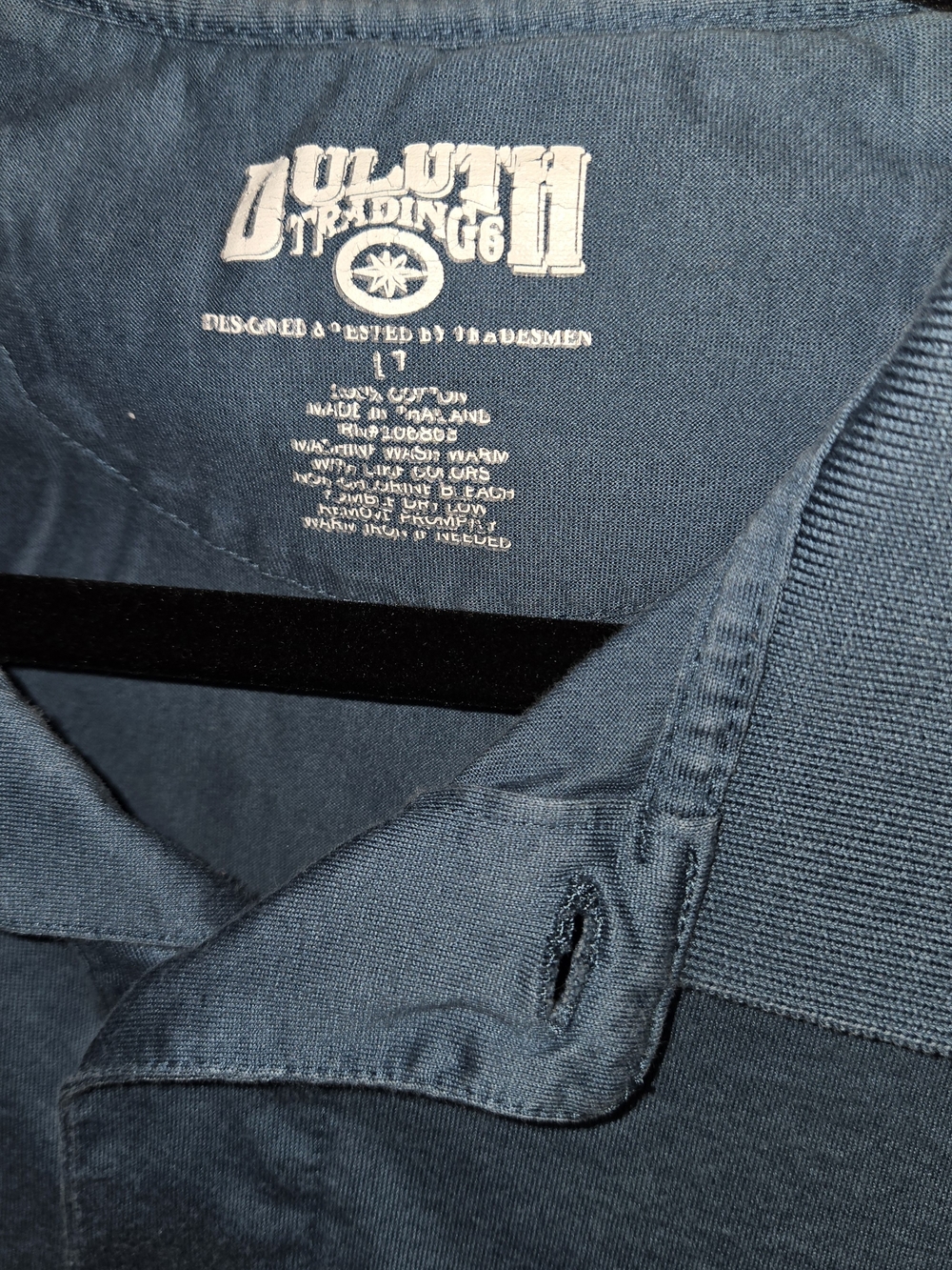 Duluth Trading Company Blue Short-Sleeve Polo - Picture 2 of 3
